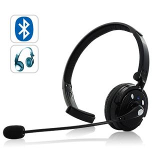 Wireless Bluetooth Headset Headphone with Boom Microphone Mic