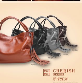 DUDU Womens Top Genuine Leather Handbag Tote Purse Shoulder Shopping Bag Satchel