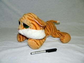 Russ Berrie Plush Lil Peepers Large 12" Orange Tabby Cat Chilie Big Green Eyes
