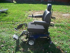 Pride Jazzy Select Elite Power Chair Wheelchair Blue with Accesories Like New