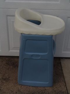 Little Tikes Baby Doll High Chair Blue Child Size Pre Owned Very Nice