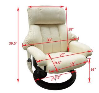 Frugah Ultra Suede TV Office Home Luxury Massage Chair Soft w Ottoman Seat