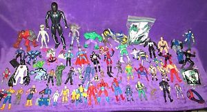 60 Lot Marvel DC Comics Vintage Gi Joe Anime Mixed Action Figures Toys