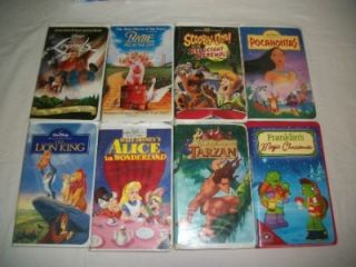 Huge Lot 140 Kids Clamshell VHS Movies Lion King Toy Story Pinocchio and More
