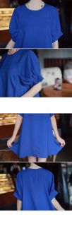 Hot New Summer Woman Korean Loose Bubble Sleeve Candy Elegant Sweet Comfy Dress