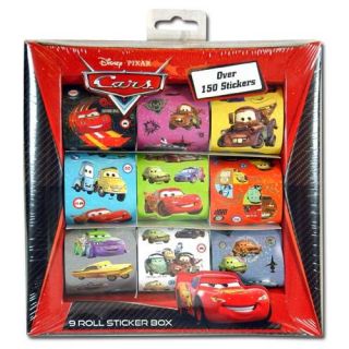 150pc Officially Licensed Disney Pixar Cars 9 Roll Kids Art Sticker Box Set
