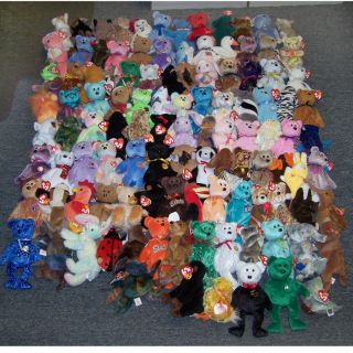 Ty Beanie Babies Collection Lot 257 Beanies Bears Dogs Animals More