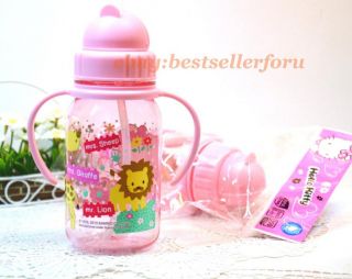 Authentic Sanrio Baby Toddler Kids Plastic Straw Water Bottle Cup Mug BPA Free