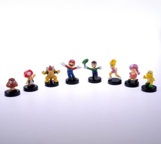 New Super Mario Bros Plastic Figure Doll 8 Pcs