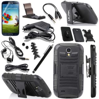 Rugged Heavy Duty Case Belt Clip Holster Stand for Samsung Galaxy S4 IV I9500