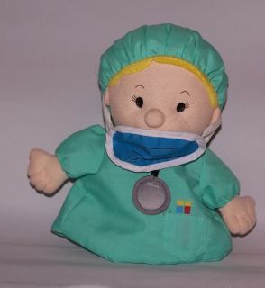 Lillian Vernon Doctor Surgeon Girl Hand Puppet Educational Gift Toy