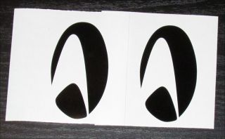 Star Trek TNG Badge Logo DS9 Voyager Vinyl Decal 2 3" Gloss Black