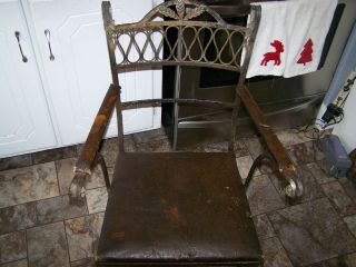 Old Ornate Cast Iron Antique Chair Ohio County McLean County Henderson County