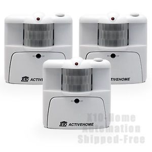 3 PK x10 White Activeeye Outdoor Motion Sensor MS16A w Home Automation