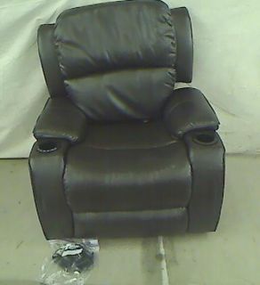 Homelegance 9745BRW 1 Jimmy Collection Upholstered Power Reclining Massage Chair