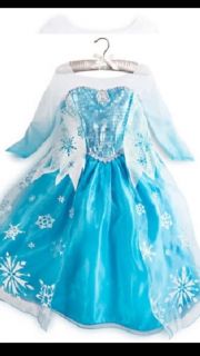  Frozen Blue Elsa Costume Dress 5 6