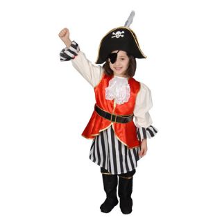 Dress Up America Deluxe Pirate Girl Childrens Costume Set