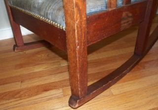 Antique Stickley Era Arts Crafts Mission Oak Rocker Chair Shipping Available