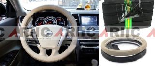 DIY Faux Leather High Quality Car Steering Wheel Cover with Needles Thread Black