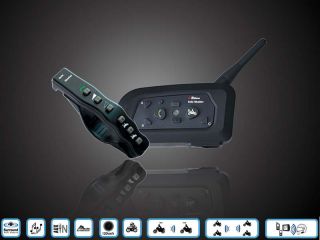Bluetooth Motorcycle Helmet Intercom Headset 1km Dual Kit 2pc w Remote Control