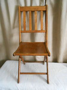 Antique Wooden Slat Style Folding Chair Sept 5th 1893