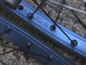 Old School BMX Vintage Bike Araya 24 inch Cruiser Wheels Rims Bullseye Hubs Blue