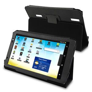 Basacc Black Leather Case for Archos 101 Internet Tablet