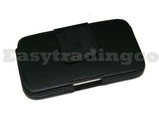 Leather Pouch Case for iPhone 2G 3G 3GS Belt Loop Black