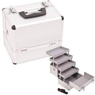 4 Extendable Tray Organizer Silver Dot Box M716 Ebestcase Aluminum Case Shoulder
