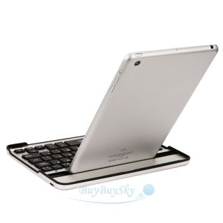 New Aluminum Bluetooth Wireless Keyboard Keypad Case Cover for iPad Mini Tablet