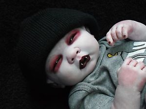 OOAK Horror Goth Art Doll Preemie Vampire Baby