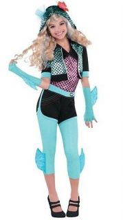 Monster High Lagoona Blue Girls 8 10 M Wig Deluxe Costume Halloween
