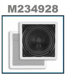White Surround Sound in Wall Ceiling Subwoofer Bass Speaker 10 inch 200W Max
