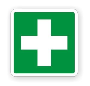 First Aid Vinyl Decal Sticker Label camper Van 4x4 Boat Off Road Safety Kit