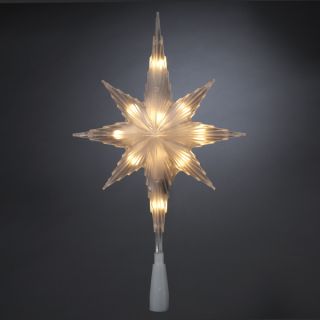 11" Lighted Bethlehem Star Christmas Tree Topper Clear Lights