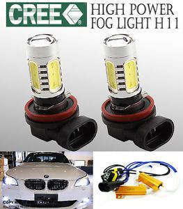 Abl 2pcs H11 Fog Light CREE LED Projector Bulbs Daytime Running Light Canble