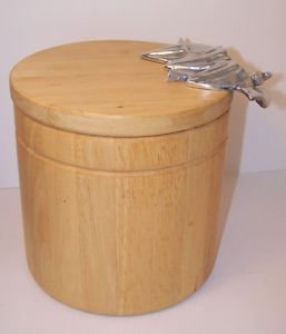  Wood Pewter Peppers Wooden Ice Bucket