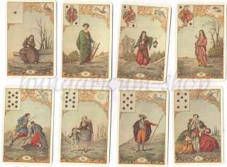 Piatnik Le Jeu Destin Antique 1944 Fortune Telling Cards 2 Languages 122