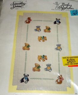 Teddy Bears Baby Afghan Something Special Counted Cross Stitch