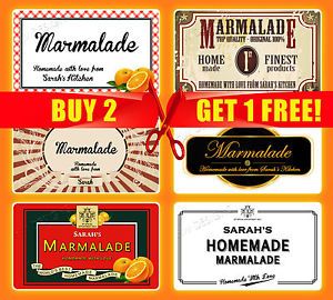 Personalised Marmalade Jam Preserve Labels Professionally Designed Printed