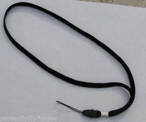Lot 5 Black Neck Lanyards Strap Detachable End w Loop Good for Thumb Drives