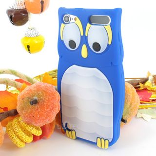 3D Blue Cute Owl Silicone Gel Skin Case Cover Apple iPod Touch 5 5g Accessory