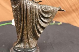 GIA Chiparus Solid Bronze Sculpture Abstract Art Deco Nouveau Hotcast Dali Art