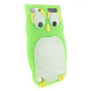 3D Green Cute Owl Silicone Gel Skin Case Cover Apple iPod Touch 5 5g Accessory