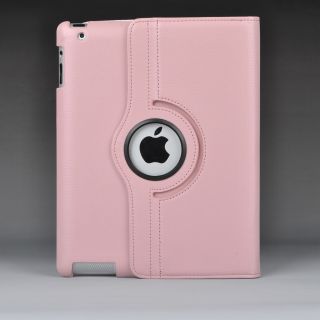 Pink 360° Leather Smart Case Bluetooth Wireless Keyboard for iPad 2 3 3rd Gen