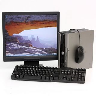 Dell Windows 7 Optiplex Desktop Computer USFF 17" LCD Monitor Included