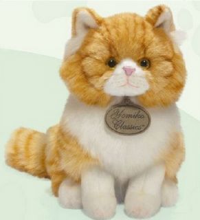 Russ Berrie Yomiko 9'' Sitting Plush Orange Tabby Cat New