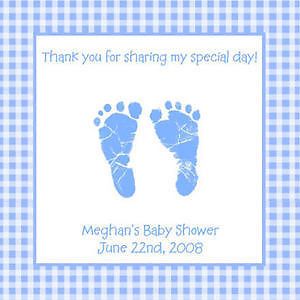 Baby Shower Gift Stickers Favor Tags Labels 1B B