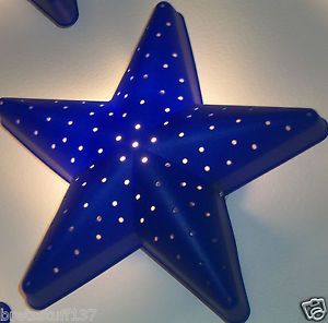 IKEA Kids Smila Star Light Wall Lamp Night Soft Lighting Childrens Room Blue New