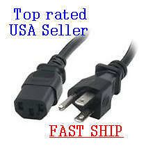 Samsung LN19A330J1D 19" inch LCD Monitor TV Power Cable Cord Plug AC New 5ft
